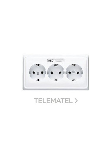 ENCHUFE x3 CAN.CBL.INSC.CD BL ALP.