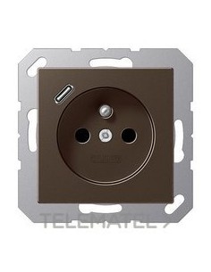 ENCHUFE SIST.FRANCÉS/BELGA USB-C MOKKA