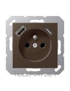 ENCHUFE SIST.FRANCÉS/BELGA USB-AC MOKKA