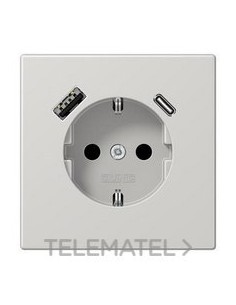 ENCHUFE SCHUKO® USB TIPO AC LS GR