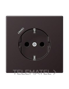 ENCHUFE SCHUKO® CON USB-C LS DARK