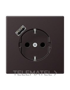 ENCHUFE SCHUKO® CON USB-A LS DARK