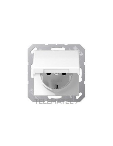 ENCHUFE SCHUKO CON TAPA ABATIBLE