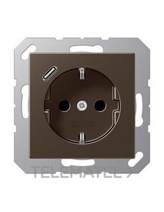 ENCHUFE SCHUKO® CAR.USB TIPO C MOKKA