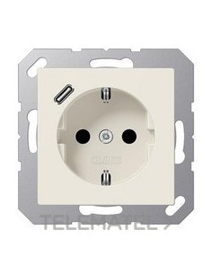 ENCHUFE SCHUKO® CAR.USB TIPO C BL