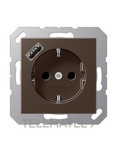 ENCHUFE SCHUKO® CAR.USB TIPO MOKKA