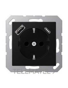 ENCHUFE SCHUKO® CAR.USB TIPO A-C NG MT