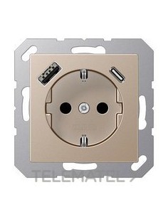 ENCHUFE SCHUKO® CAR.USB TIPO A-C CAVA