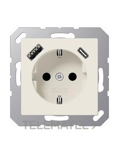 ENCHUFE SCHUKO® CAR.USB TIPO A-C BL