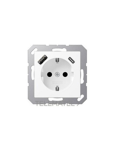 ENCHUFE SCHUKO® CAR.USB TIPO A-C BLM.