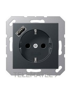 ENCHUFE SCHUKO® CAR.USB TIPO ANTR.