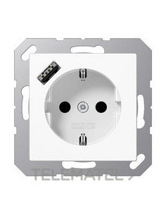 ENCHUFE SCHUKO® CAR.USB TIPO BL ALP.