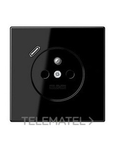 ENCHUFE FRANCÉS/BELGA USB-C LS NEGRO