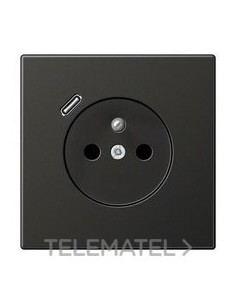 ENCHUFE FRANCÉS/BELGA USB-C LS ANTRACITA