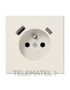 ENCHUFE FRANCÉS/BELGA USB-AC LS BLANCO