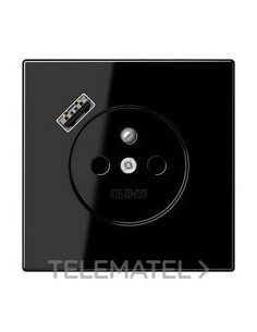 ENCHUFE FRANCÉS/BELGA USB-A LS NEGRO