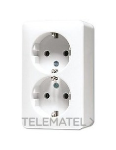 ENCHUFE DBL.PROT.AP600 BL ALP.