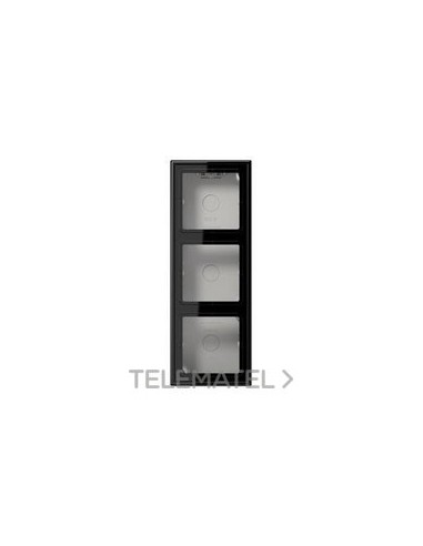 CAJA SUPERFÍCIE TRIPLE 223x81x47mm NEGRO