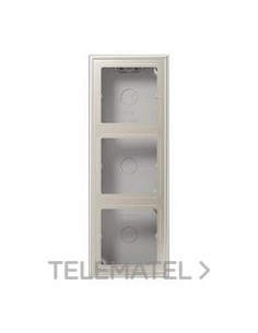 CAJA SUPERFÍCIE TRIPLE 223x81x47mm ACERO