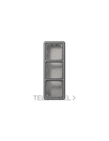 CAJA SUPERFÍCIE 3 ELEMENTOS GRIS OSCURO