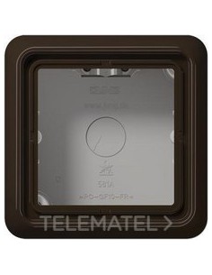 CAJA SIMPLE SUPERFÍCIE 81x81x35mm MARRÓN