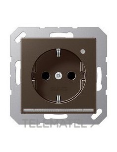 BA.SCHUKO® 16A 250V ILUM.LED MOKKA TPLAS