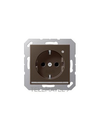 BA.SCHUKO® 16A 250V ILUM.LED MOKKA TPLAS