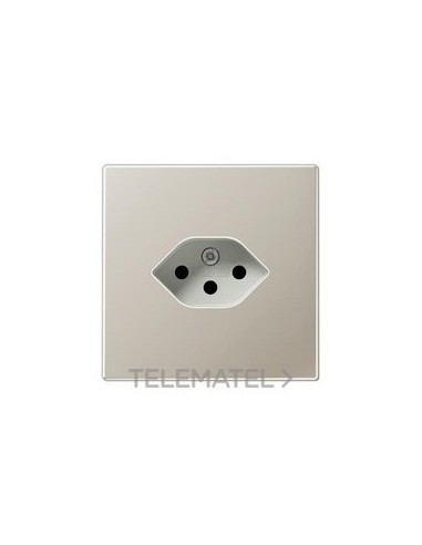 BASE ENCHUFE SUIZA SERIE LS ACERO