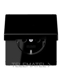 BASE ENCHUFE CON TAPA NEGRO