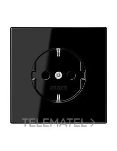 BASE ENCHUFE CON PROTECCIÓN NIÑOS NEGRO