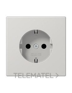 BASE ENCHUFE CON PROTECCIÓN NIÑOS GRIS