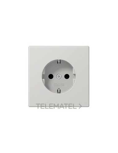 BASE ENCHUFE CON PROTECCIÓN NIÑOS GRIS