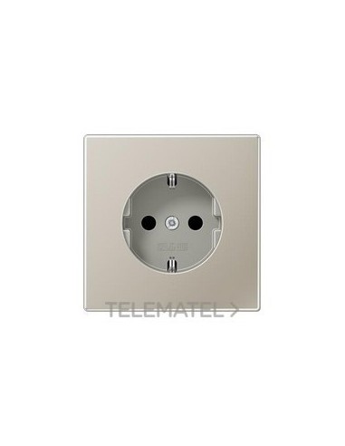 BASE ENCHUFE CON PROTECCIÓN NIÑOS ACERO