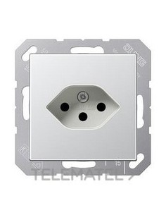 BASE DE ENCHUFE SUIZA SIMPLE A ALUMINIO