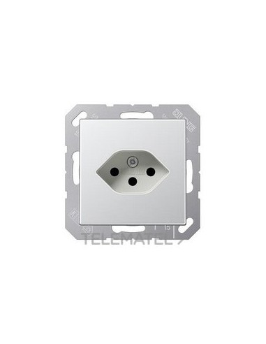 BASE DE ENCHUFE SUIZA SIMPLE A ALUMINIO