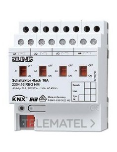 ACTUADOR EMPT.KNX 4 SAL.16A DIN 4 MOD.