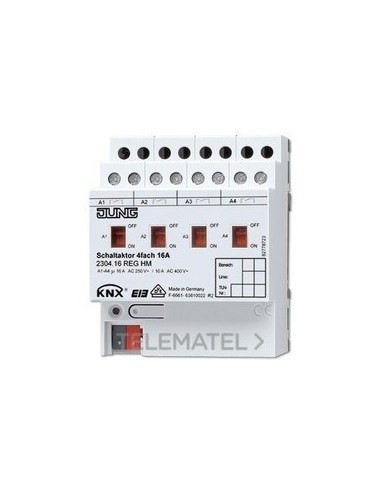 ACTUADOR EMPT.KNX 4 SAL.16A DIN 4 MOD.