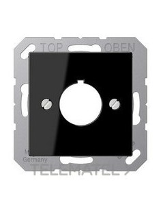 PLACA 1 TOMA HASTA Ø22,5mm A NEGRO