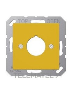 PLACA 1 TOMA HASTA Ø22,5mm A AMARILLO