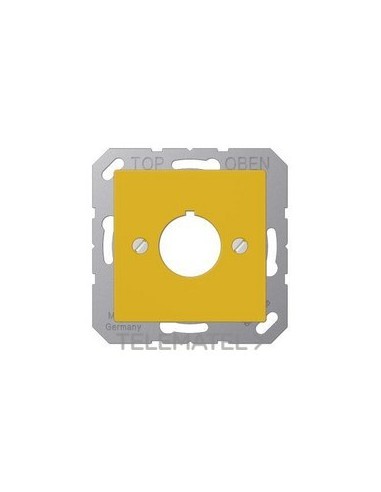 PLACA 1 TOMA HASTA Ø22,5mm A AMARILLO