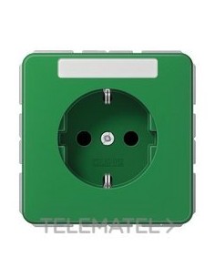 ENCHUFE SCHUKO® INSCRIPCIÓN CD VERDE