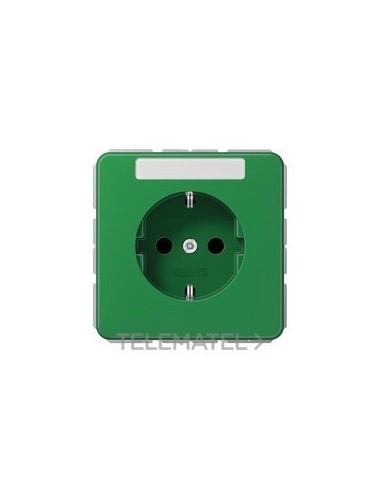 ENCHUFE SCHUKO® INSCRIPCIÓN CD VERDE