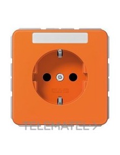 ENCHUFE SCHUKO® INSCRIPCIÓN CD NARANJA