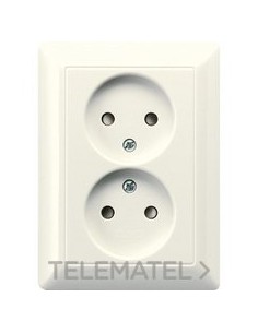 ENCHUFE DOBLE SIN TOMA TIERRA AS BLANCO