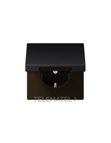 ENCHUFE CON TAPA ABATIBLE LS DARK