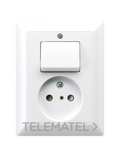 ENCHUFE CON INTERRUPTOR AS BLANCO ALPINO