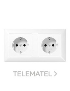 BA.SCHUKO® DBL.16A 250V BL ALP.AS DPLAS.