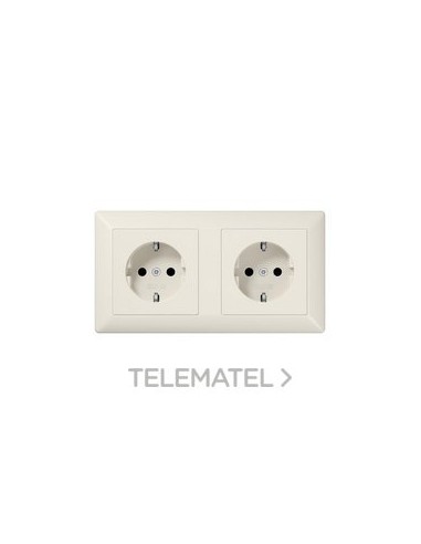 BA.SCHUKO® DBL.16A 250V BM AS DPLAS.(RES