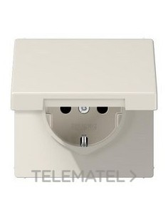 BASE ENCHUFE CON TAPA MARFIL