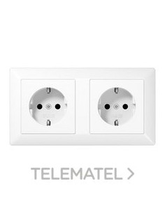 BA.SCHUKO® DBL.16A 250V BL ALP.AS TPLAST